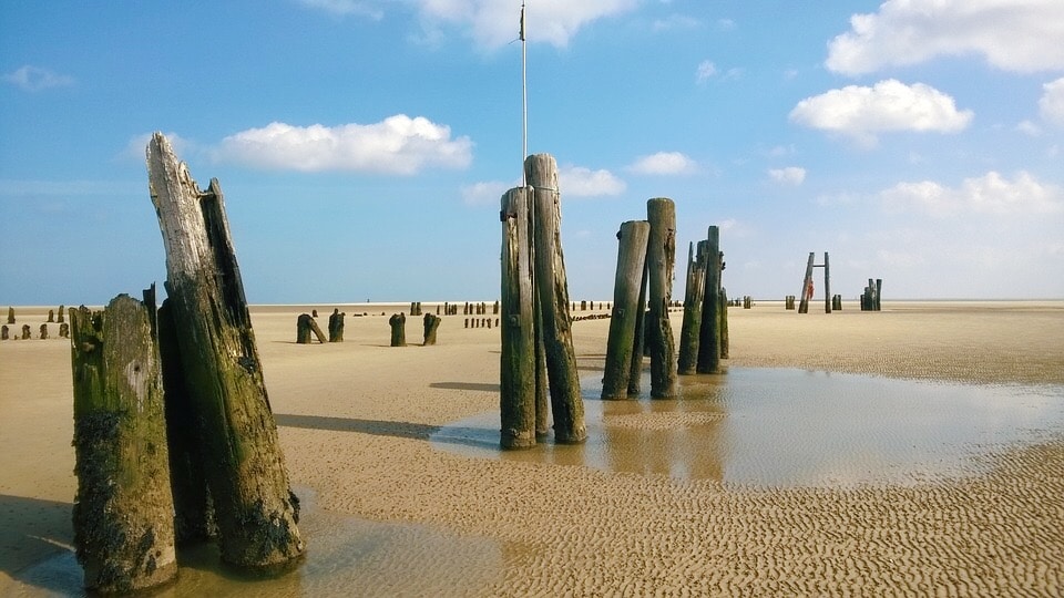 De Oost-Friese Waddeneilanden Langeoog van Duitsland bezoeken