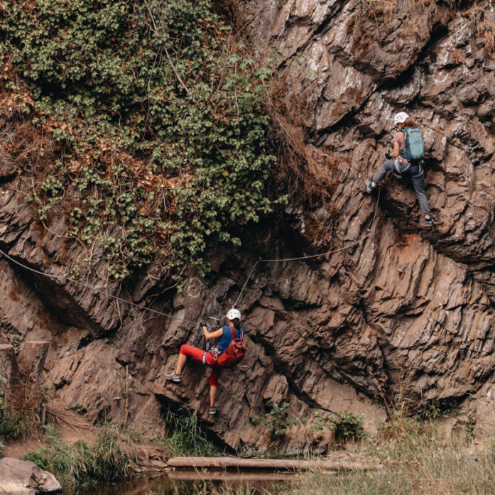 Burgenklettersteig via ferrata eifel