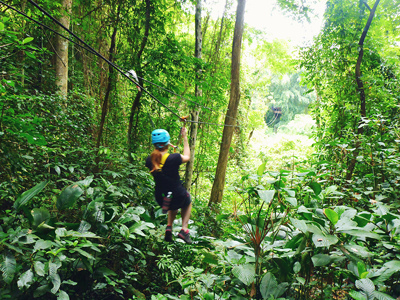 Ziplinen door de jungle in Chiang Mai