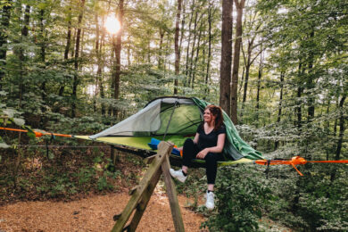 Boomtent in de Eifel