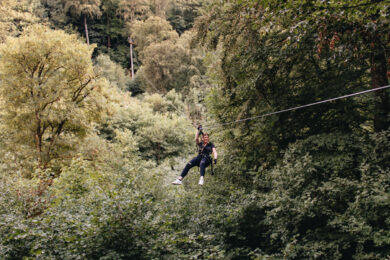 Ziplinen in Eifel, Duitsland