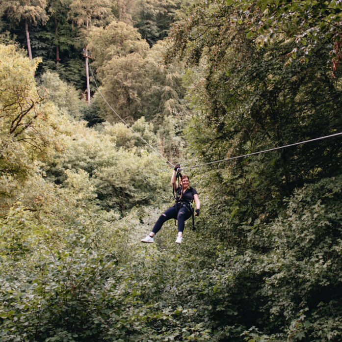 Ziplinen in Eifel, Duitsland